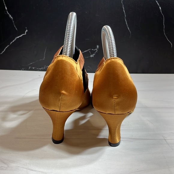 Pro Dancer Peep Toe Heel Brown sz 8.5 - Picture 3 of 8
